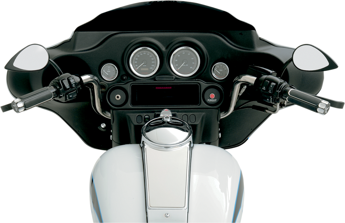 Drag Specialties Pair Motorcycle Matte Black Teardrop Mirror Set for Harley