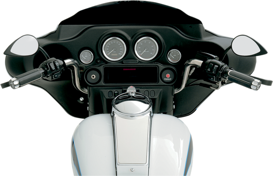 Drag Specialties Pair Motorcycle Matte Black Teardrop Mirror Set for Harley