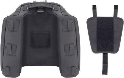 Saddlemen Black Textile Tactical Tunnel Cruiser Tail Bag for Harley Touring
