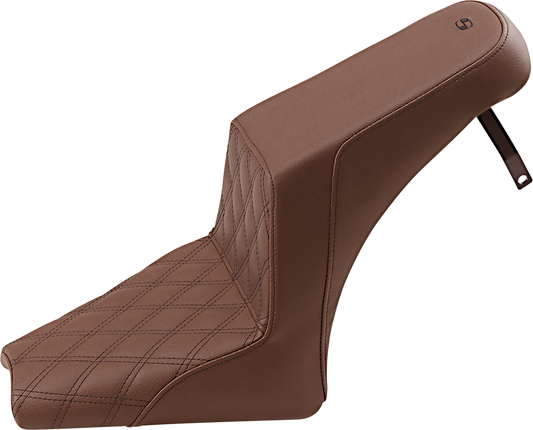 Saddlemen Brown Step Up Front Lattice Gel Seat for 2018-2023 Indian Scout Bobber