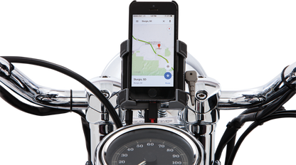 Ciro Chrome 1-1/4" Handlebar Smartphone/GPS Holder & Mount for Harley Street UTV