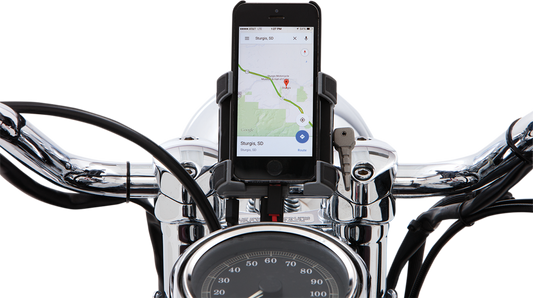 Ciro Chrome 1-1/4" Handlebar Smartphone/GPS Holder & Mount for Harley Street UTV