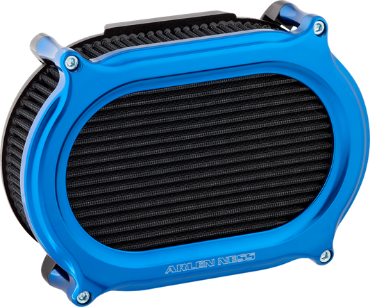 Arlen Ness Stage II Blue Oval Air Cleaner Filter Kit for 2017-24 Harley Davidson