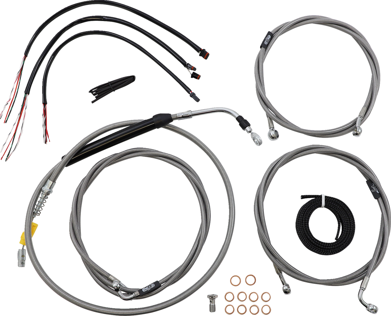 La Choppers 15"-17" Ape Hanger Complete Cable Kit 2021-2023 Harley Road Glide