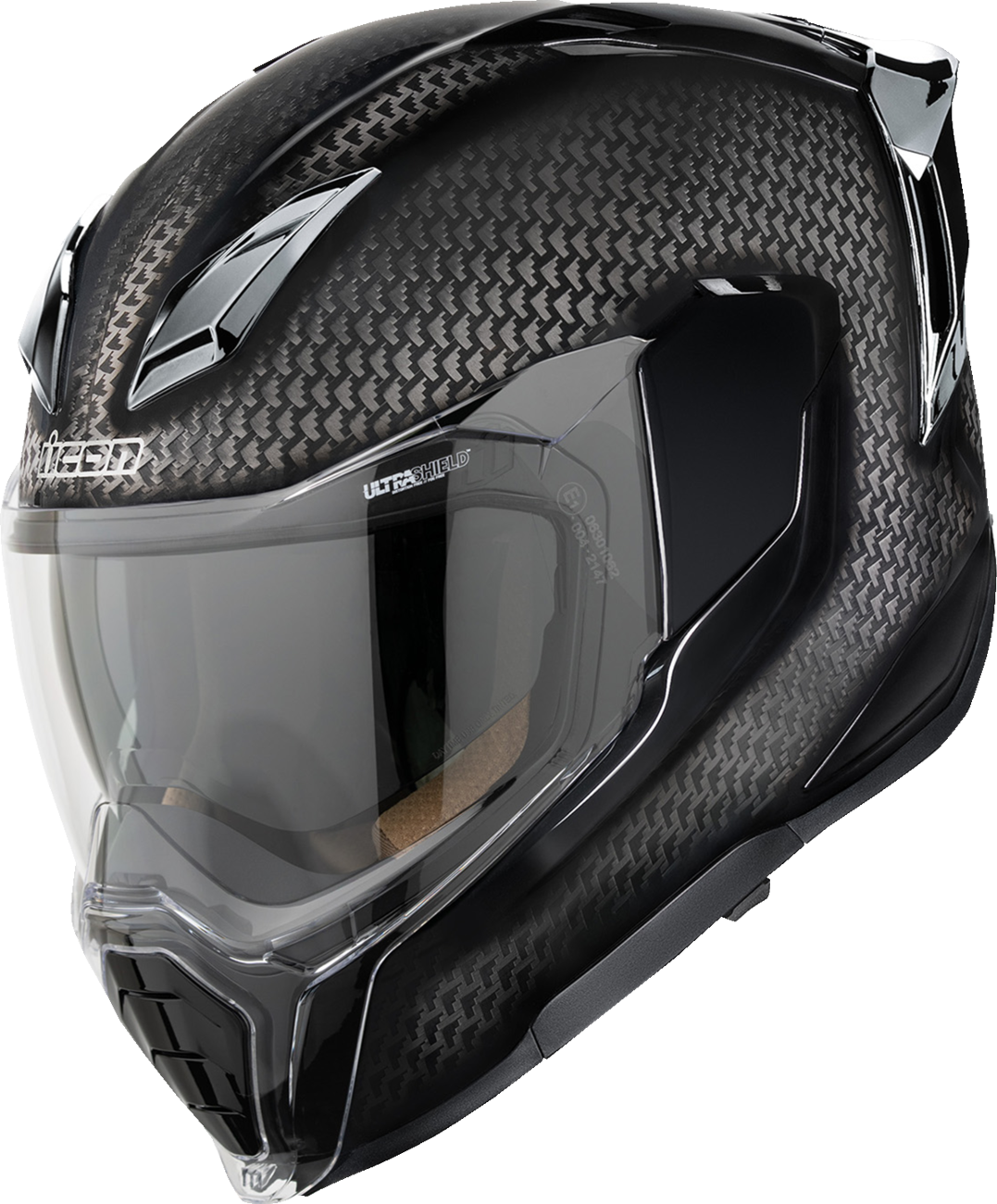 Icon Ultraflite Silver Carbon Full Face MIPS Unisex Adult Motorcycle Helmet