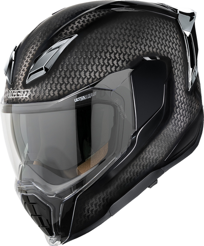 Icon Ultraflite Silver Carbon Full Face MIPS Unisex Adult Motorcycle Helmet