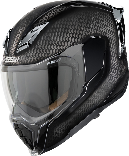 Icon Ultraflite Silver Carbon Full Face MIPS Unisex Adult Motorcycle Helmet