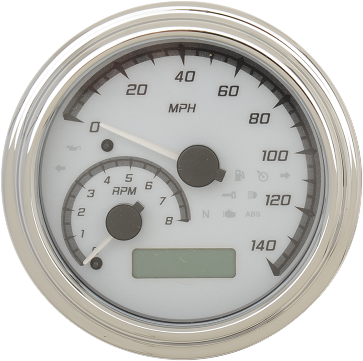 Dakota Digital Chrome White MVX Tank Mounted Speedometer 2011-21 Harley Softail