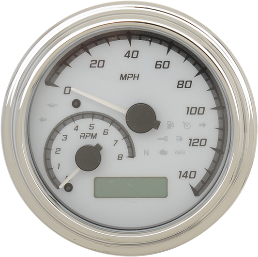 Dakota Digital Chrome White MVX Tank Mounted Speedometer 2011-21 Harley Softail