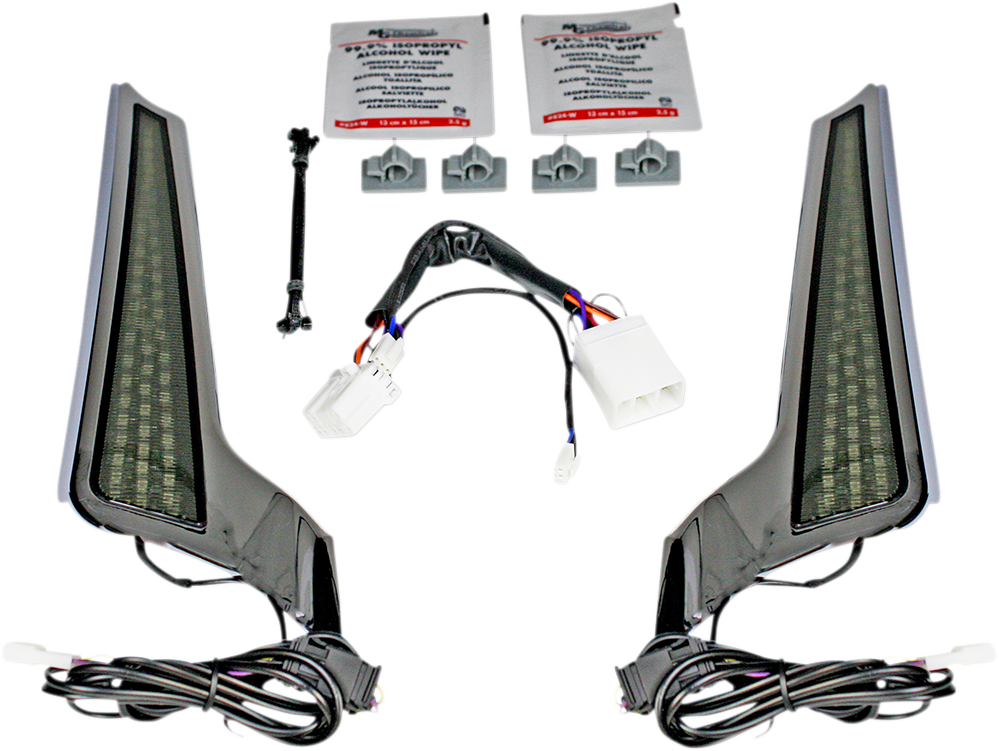 Custom Dynamics Chrome Smoke Lens LED Fascia Panel Lights 2006-2009 Harley FLHX