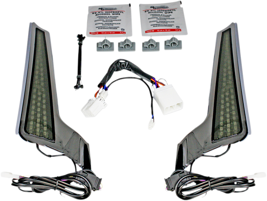 Custom Dynamics Chrome Smoke Lens LED Fascia Panel Lights 2006-2009 Harley FLHX