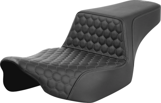 Saddlemen Step Up Gray Honeycomb Extended Gel Seat fits 2023-2025 Harley Touring