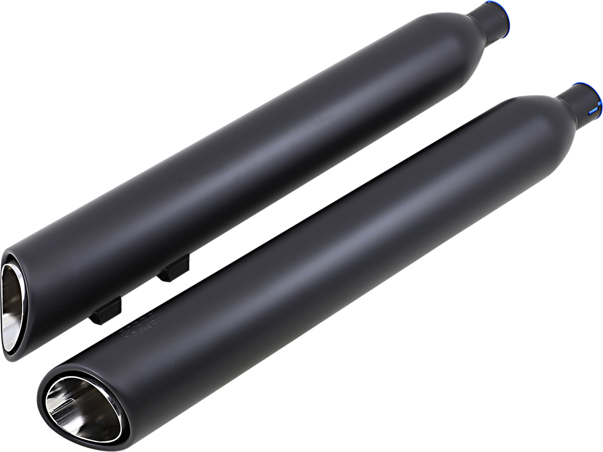 Cobra Black 909 Black 4" Exhaust Mufflers 2009-22 Harley Tri Glide Ultra Classic