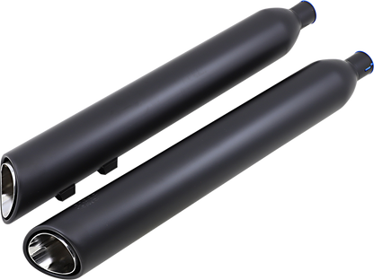 Cobra Black 909 Black 4" Exhaust Mufflers 2009-22 Harley Tri Glide Ultra Classic