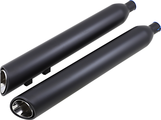 Cobra Black 909 Black 4" Exhaust Mufflers 2009-22 Harley Tri Glide Ultra Classic