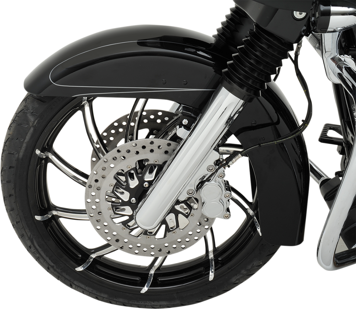 Performance Machine  Supra ABS 21" Dual Disc Front Wheel 14-20 Harley Touring
