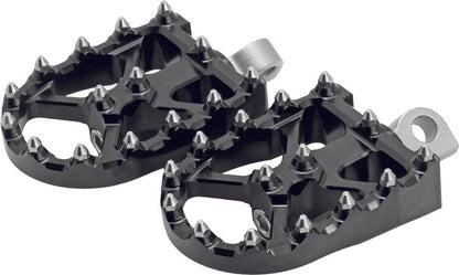 Flo Black BMX Style Motorcycle Footpegs 55-20 Harley Dyna Touring Softail FLHX