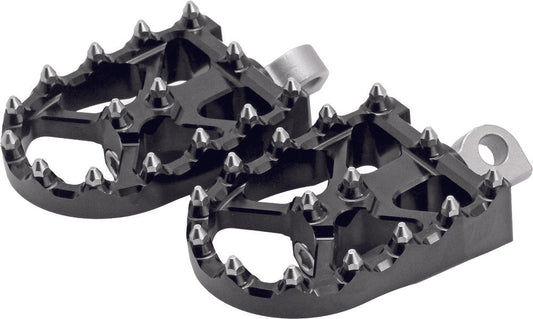 Flo Black BMX Style Motorcycle Footpegs 55-20 Harley Dyna Touring Softail FLHX