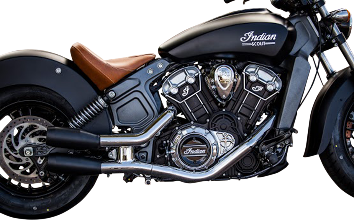 Trask Black Slip-On Motorcycle Mufflers for 2015-2022 Indian Scout Bobber Sixty