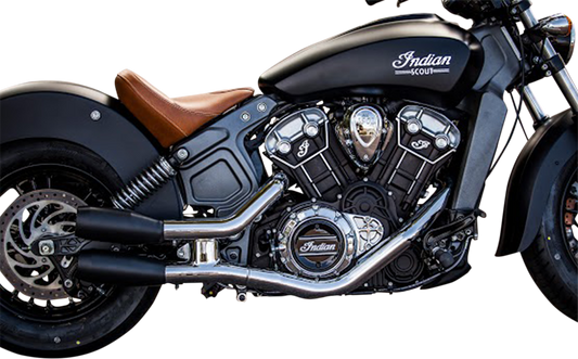 Trask Black Slip-On Motorcycle Mufflers for 2015-2022 Indian Scout Bobber Sixty