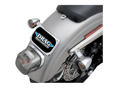 Drag Specialties Chrome 3 Hole Small Radius License Plate Frame for Harley