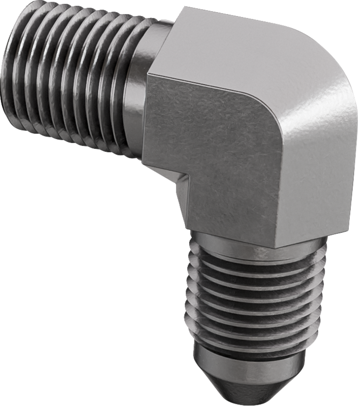Goodridge Steel 90° AN3 to 1/8" NPT Brake Line Banjo Fitting Adapter For Harley