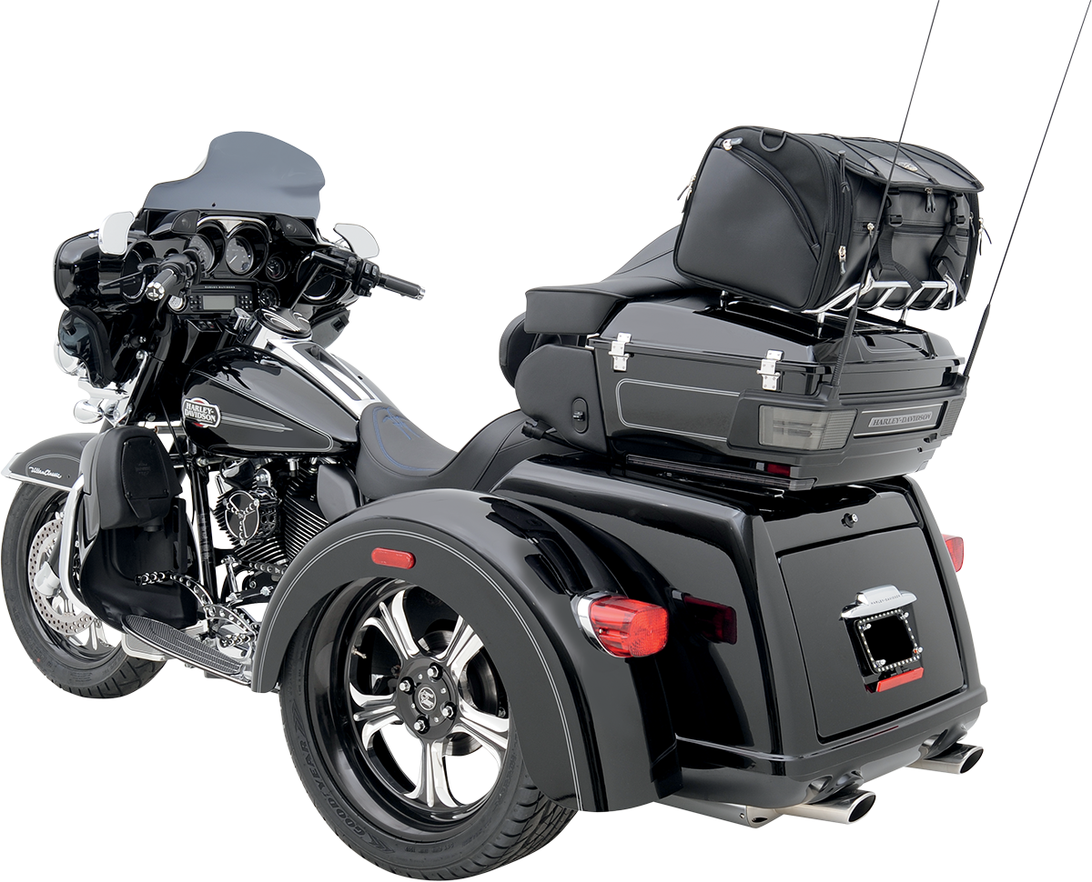 Saddlemen Deluxe Rear Universal Motorcycle Tour Pak Rack Luggage Bag Harley