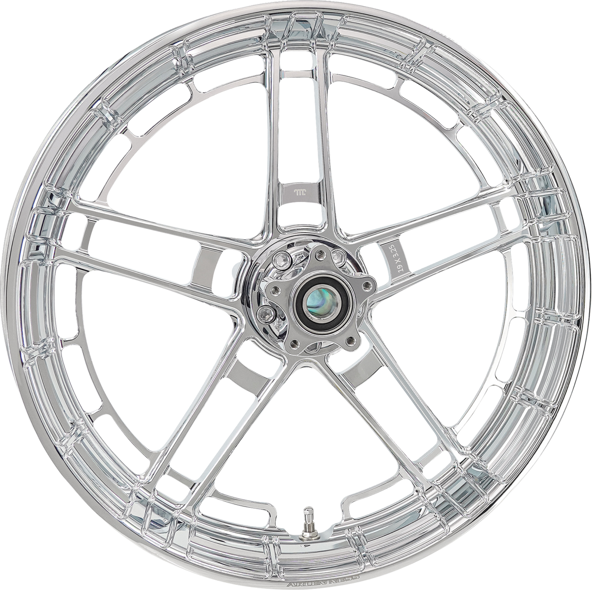 Arlen Ness Flatline Chrome 19"x3.25" Front Motorcycle Wheel for Harley Davidson