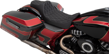 Drag Specialties Predator III Extended Reach Seat fits 2008-2024 Harley Touring