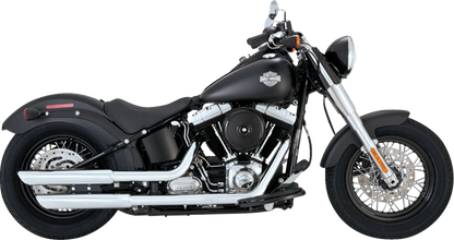 Vance & Hines Twin Slash 3" PCX Chrome Mufflers fits 2010-2017 Harley Softail