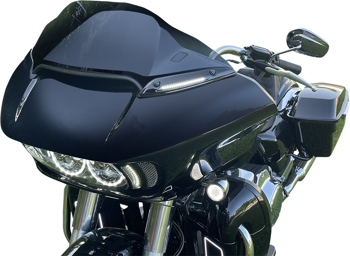 Custom Dynamics LED Windshield Turn Signal Trim Kit 2015-2024 Harley Road Glide