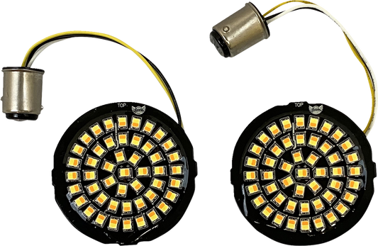 Custom Dynamics Genesis 4 LED Bullet 1157 Turn Signal Inserts for 2000-25 Harley