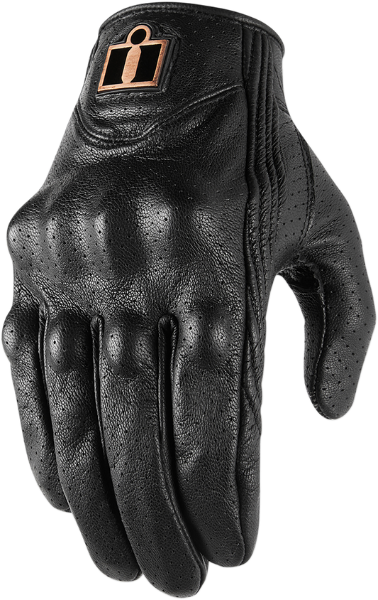 Icon Pursuit Perforated Mens Leather Motorcycle Riding Street Racing Gloves