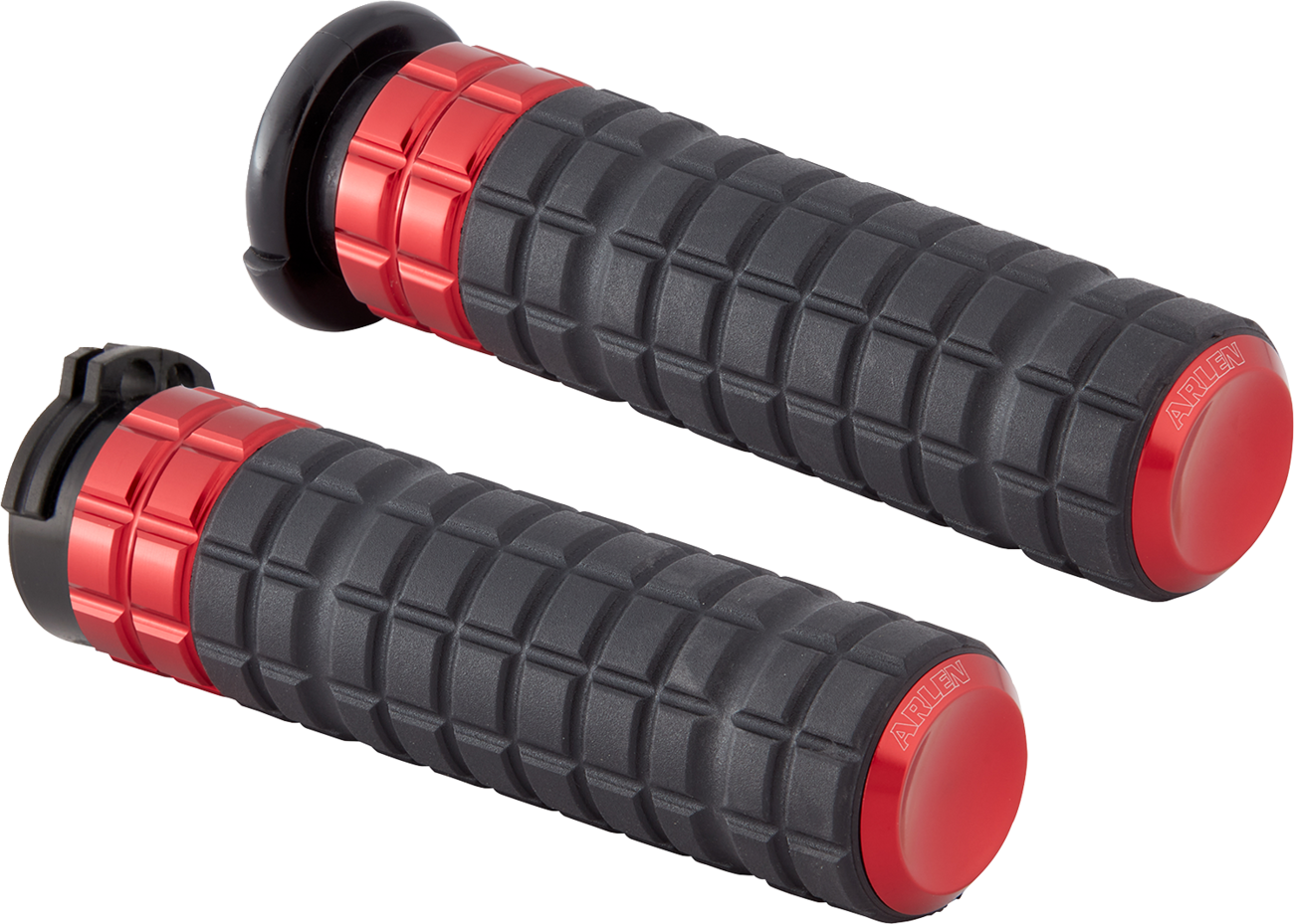 Arlen Ness Speedliner Red Cable Handlebar Hand Grips 1980-2022 Harley Davidson