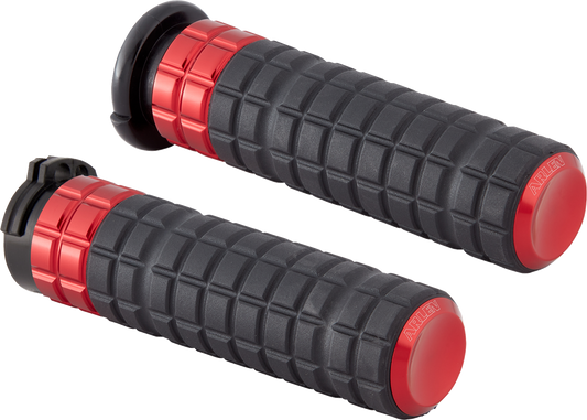 Arlen Ness Speedliner Red Cable Handlebar Hand Grips 1980-2022 Harley Davidson