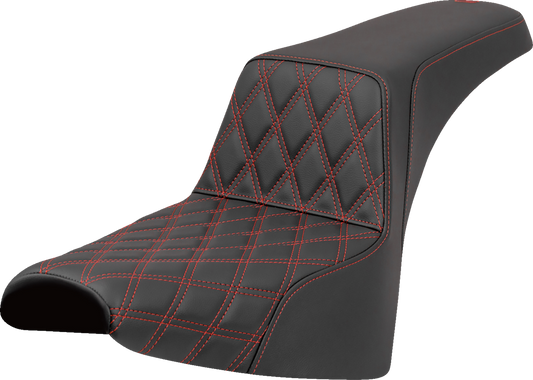 Saddlemen Step-Up Red Lattice Gel Seat fits 2018-2024 Harley Softail FLHCS FLDE