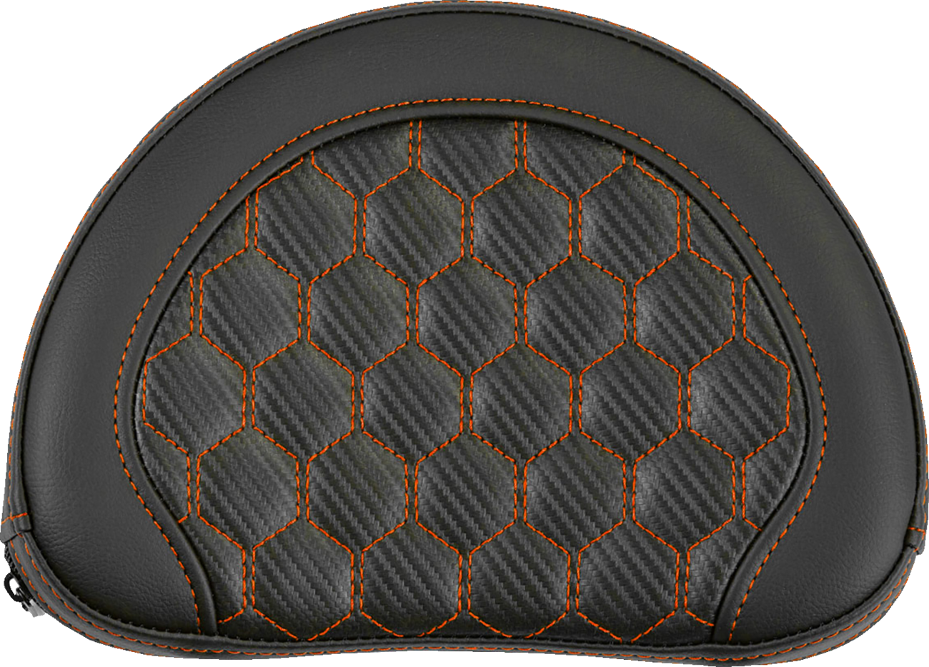 Saddlemen Contour Orange Carbon Honeycomb Sissy Bar Backrest Pad for Harley