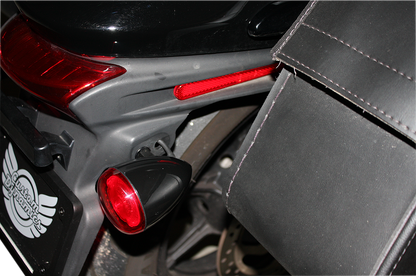 Custom Dynamics Black Probeam Red LED Universal Bullet Turn Signal Kit Harley