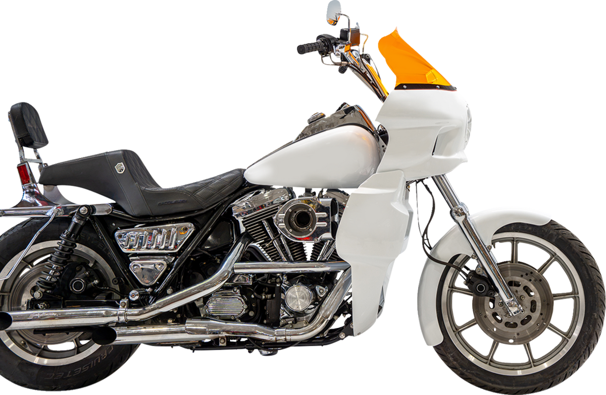 Klock Werks Kolor Flare 12.5" Orange Windshield fits Saddlemen S-RT Mini Fairing
