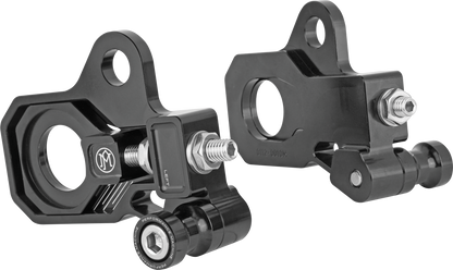 Performance Machine Black Rear Axle Adjuster Kit 2009-2023 Harley Touring Models