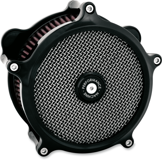 Performance Machine Super Gas Anodized Black Air Cleaner Kit 2023-2024 Harley