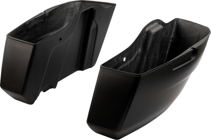 Slyfox Matte Carbon Fiber Saddlebag Bottoms 2023-2025 Harley Road Street Glide
