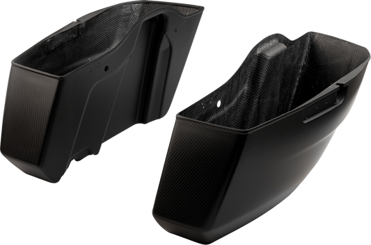 Slyfox Matte Carbon Fiber Saddlebag Bottoms 2023-2025 Harley Road Street Glide