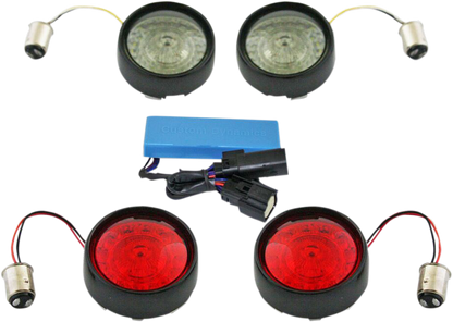 Custom Dynamics Probeam LED Black Turn Signal Kit 2010-13 Harley Dyna Touring