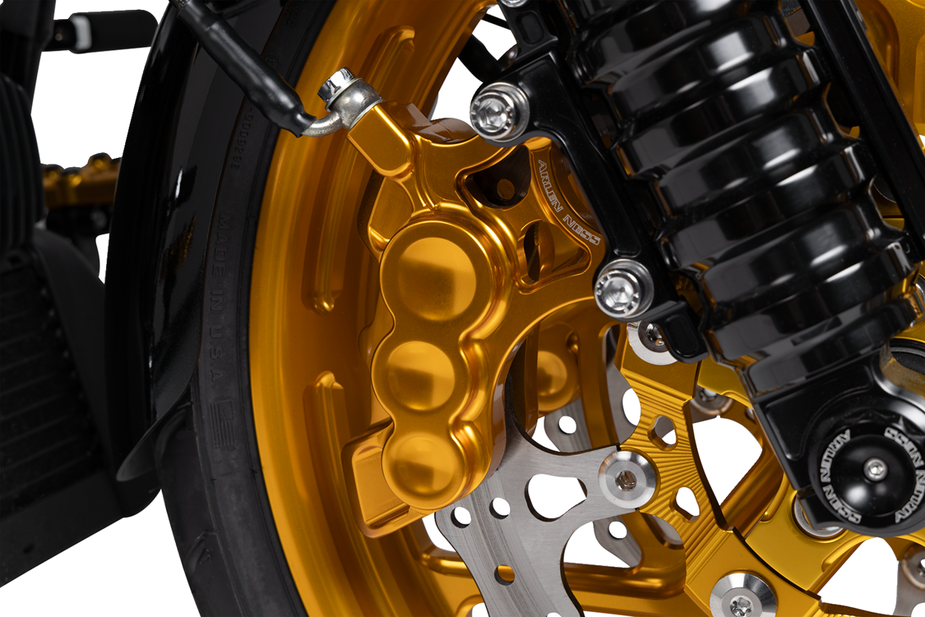 Arlen Ness Gold 6-Piston Front Right Brake Caliper fits 2006-2025 Harley 14"