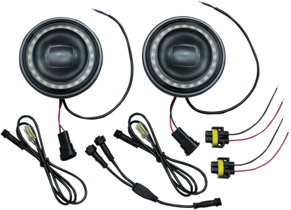 Kuryakyn 2466 4 1/2" Orbit Vision LED Passing Spot Lamps Spotlights for Harley
