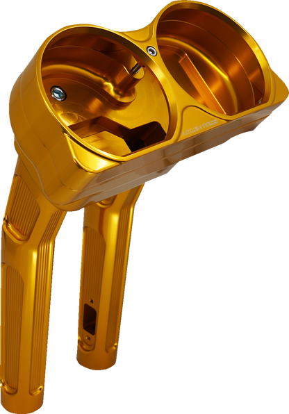 Arlen Ness Method 10" Gold Kickback Handlebar Riser for 2015-2023 Road Glide