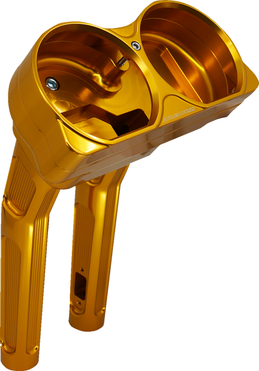 Arlen Ness Method 10" Gold Kickback Handlebar Riser for 2015-2023 Road Glide