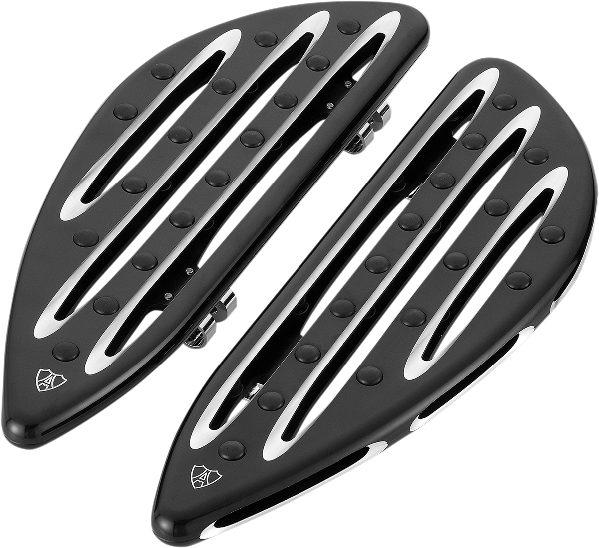 Arlen Ness Black Deep Cut Driver Floorboards 1980-24 Harley Touring 06-833