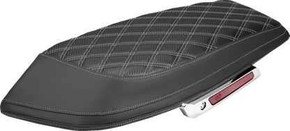 Saddlemen Carbon Silver Lattice Saddlebag Lid Covers for 2023-26 Harley Touring